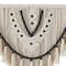 White Cotton Handmade Intricately Weaved Macrame Wall Decor with Beaded Fringe Tassels 28&#x22; x 1&#x22; x 32&#x22;